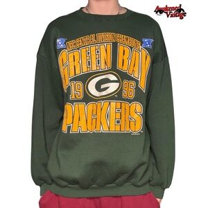 Vintage Green Bay packers logo 7 90s crewneck sweatshirt size XL